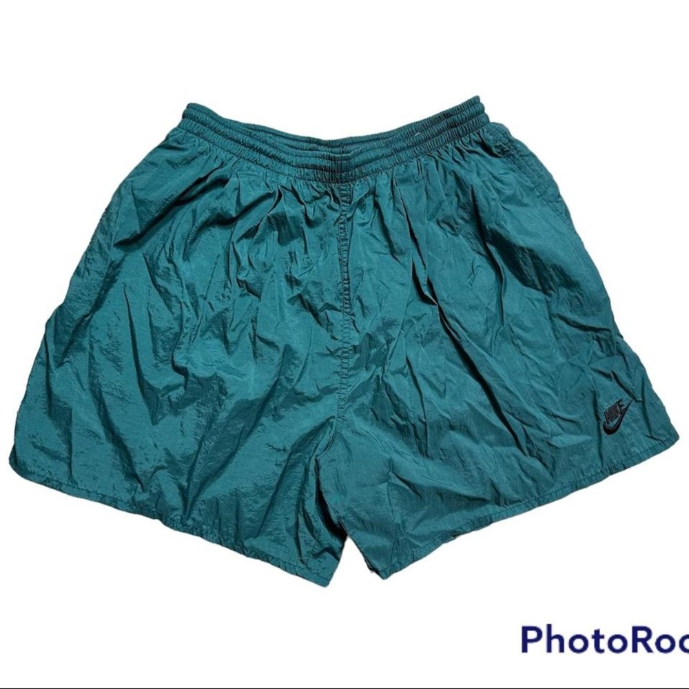 Vintage 90s Nike Nylon Spellout Shorts Colorblock
